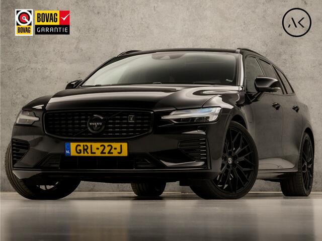 Volvo V60 2.0 T8 Twin Engine AWD R-Design 391Pk Automaat (PANORAMADAK, BLACK EDITION, HEAD-UP DISPLAY, LEDER, MEMORY SEATS, STUUR/STOELVERWARMING, HARMAN/KARODN, 360 CAMERA, ADAPTIVE CRUISE, KEYLESS, NIEUWSTAAT)