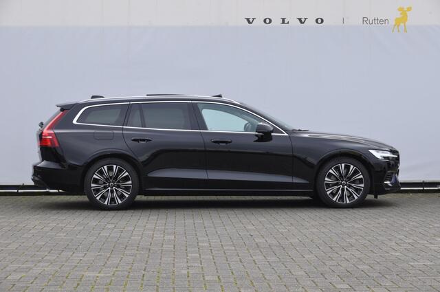 Volvo V60 T6 350pk Autmomaat Recharge AWD Plus Bright Pilot assist / Adaptive cruise control / Elektrische achterklep / Panoramadak / Keyless entry / Google services / Lederen bekleding /