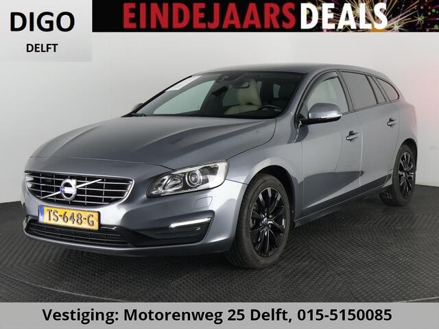 Volvo V60 2.0 T3 POLAR+DYNAMIC BLACKLINE-R GARANTIE 10-2028* LEDER +STOELVERWARMING. PDC.AFNEEMBARE TREKHAAK.GOED ONDERHOUDEN