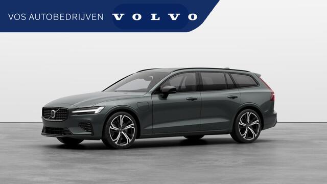 Volvo V60 T6 Plug-in hybrid AWD Plus Dark | Schuif-/kanteldak | Extra getint glas achter | 19" 5-triplespaaks Glossy Black Diamond Cut