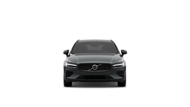 Volvo V60 2.0 T6 Plug-in hybrid AWD Ultra Dark | Sportstoelen | Schuif-/Kanteldak | Full-LED | Adaptieve Cruise Control | Head-Up Display | Stoelverwarming Voor en Achter | 19" | Getint Glas | Harman Kardon Audio | BLIS |