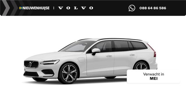 Volvo V60 T6 Plug-in hybrid AWD Essential | Google | Longe Range | Stuurverwarming | Park Assist | Getint Glas | Stoelverwarming Voor + Achter | Zwarte Hemelbekleding | Camera | Lederen Bekleding | Zitverlenging | 19" LM