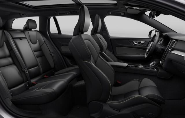 Volvo V60 T6 350PK Automaat Plug-in hybrid AWD Plus Dark / Harman Kardon / 19"velgen / 360 Camera / Elektrisch bedienbare voorstoelen met geheugen / Pilot assist / Adaptive cruise control /