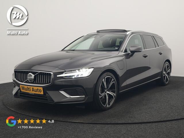 Volvo V60 T6 AWD Plus Bright LONG RANGE PHEV 350pk Dealer O.H. | Panodak | Camera | Harman / Kardon | Lederen Sportstoelen Memory & Verwarmd | Google Assistent | Keyless | Stuur Verwarmd | Apple Carplay | Navigatie | DAB | Plug In Hybrid |