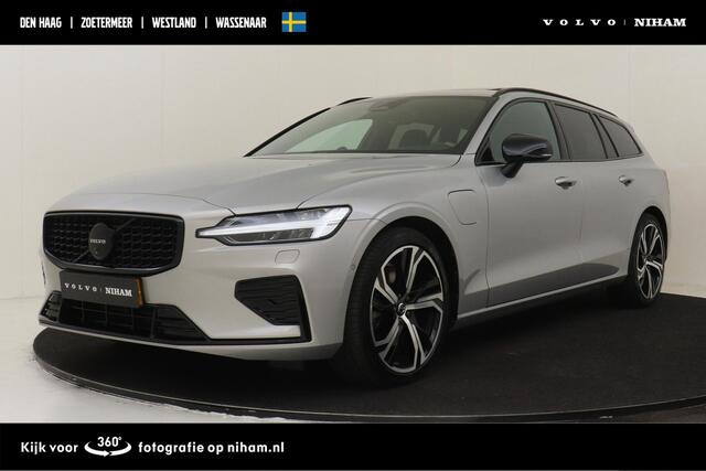 Volvo V60 T6 PLUG-IN HYBRID AWD ULTRA DARK *VOL!* -PANO.DAK|BOWERS&WILKNS|360°CAM|19"|HEAD-UP DISP.|SPORTSTOELEN|BLACK.BADGE