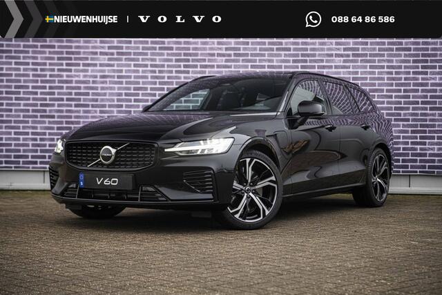 Volvo V60 T6 Plug-in hybrid AWD Ultra Dark | Google | Long Range | Schuif-/Kanteldak | Adaptieve Cruise Control | DAB | Head-Up Display | Camera | Stoelverwarming Voor + Achter | Harman Kardon Audio | Getint Glas | Zitverlenging | Elek. Stoelen | Memory | 19" LM