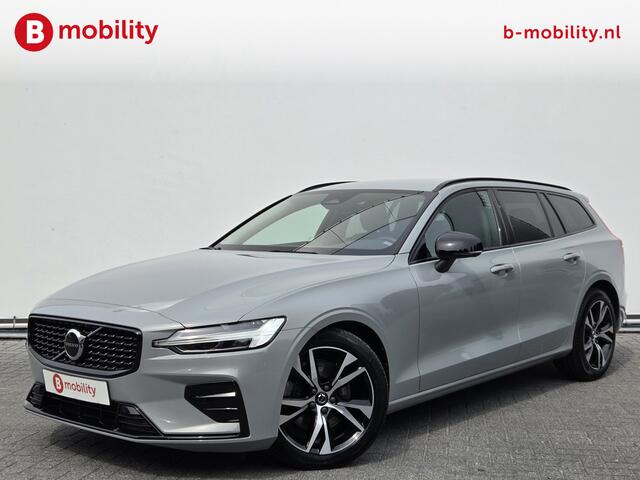 Volvo V60 2.0 B4 Plus Dark 197Pk! Automaat * Vapour Grey | Trekhaak 1.800KG | Adaptive Cruise Control Memory stoelen | Achteruitrijcamera | Apple CarPlay | Stoel/Stuur verwarming
