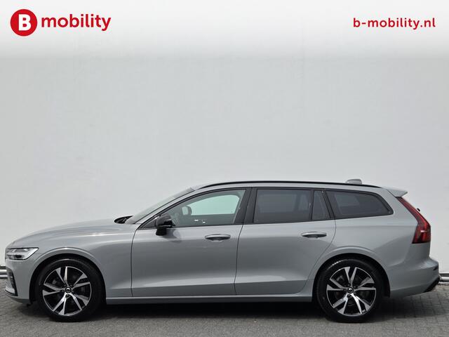 Volvo V60 2.0 B4 Plus Dark 197Pk! Automaat * Vapour Grey | Trekhaak 1.800KG | Adaptive Cruise Control Memory stoelen | Achteruitrijcamera | Apple CarPlay | Stoel/Stuur verwarming