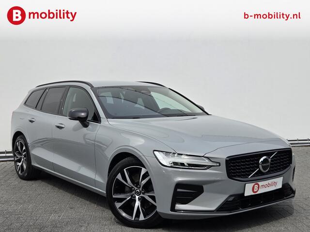 Volvo V60 2.0 B4 Plus Dark 197Pk! Automaat * Vapour Grey | Trekhaak 1.800KG | Adaptive Cruise Control Memory stoelen | Achteruitrijcamera | Apple CarPlay | Stoel/Stuur verwarming
