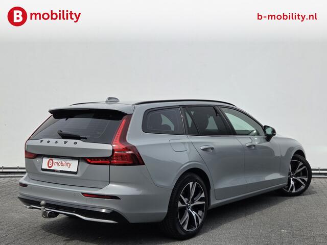 Volvo V60 2.0 B4 Plus Dark 197Pk! Automaat * Vapour Grey | Trekhaak 1.800KG | Adaptive Cruise Control Memory stoelen | Achteruitrijcamera | Apple CarPlay | Stoel/Stuur verwarming