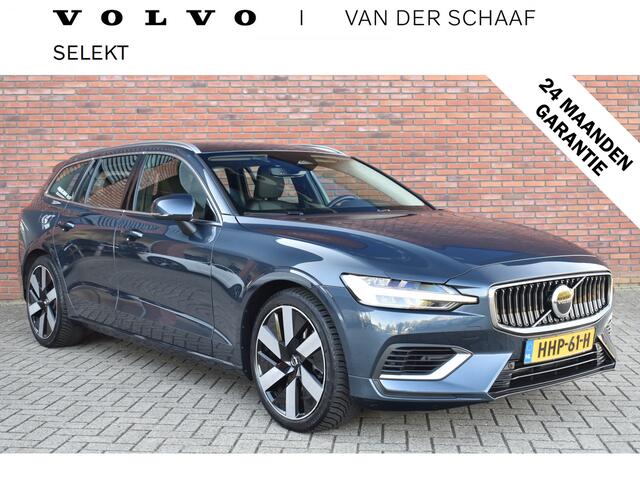 Volvo V60 T6 350PK Plug-in hybrid AWD Essential Bright | Moritz leder | 19 inch | All-season banden | Trekhaak