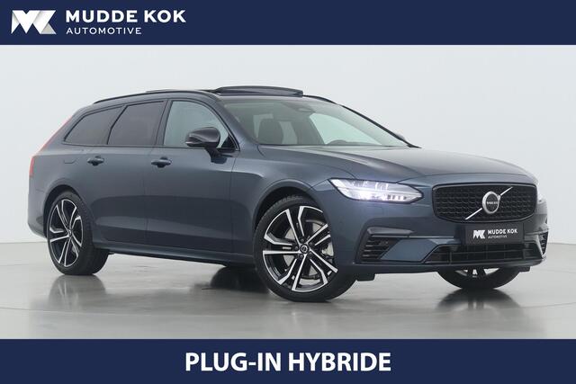 Volvo V90 T6 Plug-in hybrid Ultra Dark | Luchtvering Achter | 360° Camera | 20 Inch | Trekhaak | Head-Up