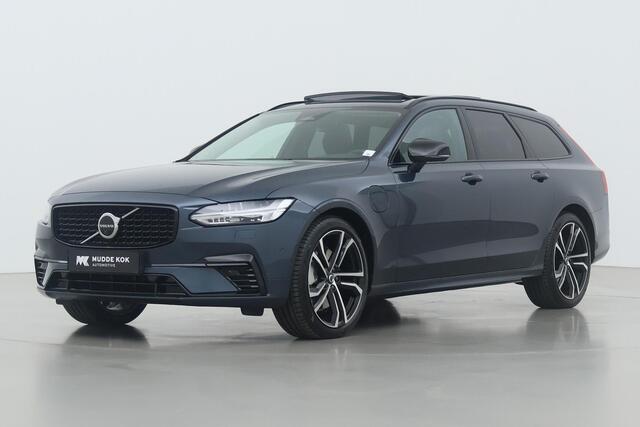 Volvo V90 T6 Plug-in hybrid Ultra Dark | Luchtvering Achter | 360° Camera | 20 Inch | Trekhaak | Head-Up