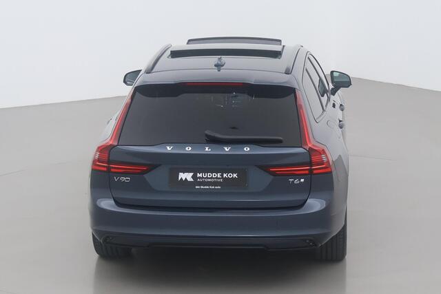Volvo V90 T6 Plug-in hybrid Ultra Dark | Luchtvering Achter | 360° Camera | 20 Inch | Trekhaak | Head-Up