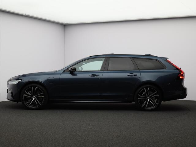 Volvo V90 T6 350PK Plug-in hybrid AWD Ultimate Dark / Long Range / Tailored Wool Contourstoelen / Luchtvering / 20" / 360gr Camera /Panoramisch Dak / Extra getint Glas