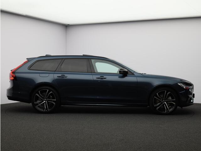 Volvo V90 T6 350PK Plug-in hybrid AWD Ultimate Dark / Long Range / Tailored Wool Contourstoelen / Luchtvering / 20" / 360gr Camera /Panoramisch Dak / Extra getint Glas