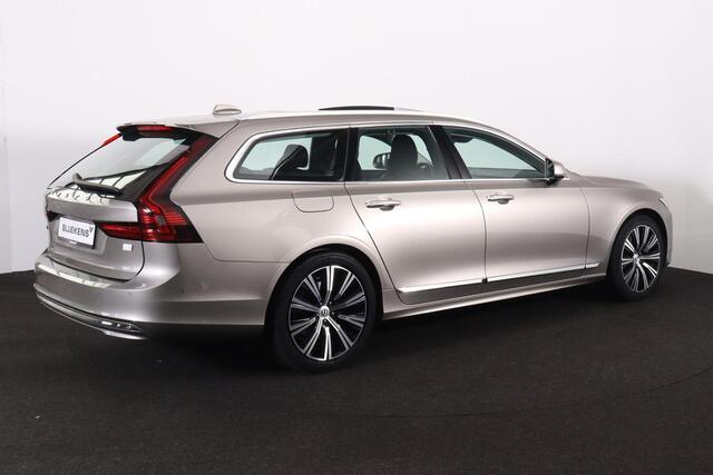 Volvo V90 T6 AWD Recharge Inscription Exclusive - Panorama/schuifdak - IntelliSafe Assist & Surround - Harman/Kardon audio - 360º Camera - Adaptieve LED koplampen - Verwarmde voorstoelen, stuur & achterbank - Head up display - Parkeersensoren voor & achter - Massag