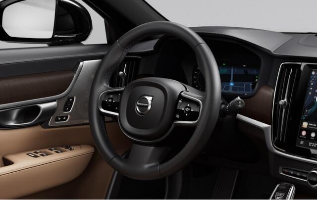 Volvo V90 2.0 T8 Plug-in hybrid AWD Ultra Executive Edition Wordt verwacht!/ Luchtvering/ Bowers & Wilkins/ Stoelventilatie/ Stoelmassage/ Gelamineerde ruiten rondom/ Stoelverwarming voor en achter/ Apple Carplay/ Android auto/ Adaptive cruise control/