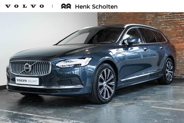 Volvo V90 T8 Automaat AWD Inscription | Panoramadak| Interieur Voorverwarming| Electrisch Bedienbare Voorstoelen| Adaptieve Cruise Control| Blind Spot | Semi Electrische Trekhaak| Alarmklasse 3| Parkeer Camera.