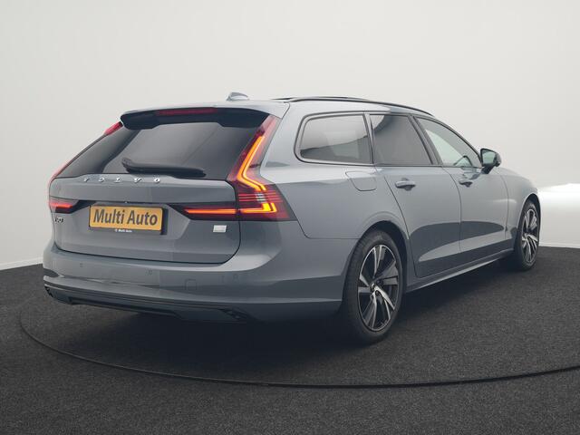 Volvo V90 T6 AWD R-Design Plug In Hybrid 340pk Dealer O.H PHEV | Trekhaak Af Fabriek | Panodak | Adaptive Cruise | Head Up | Harman & Kardon | 360 Camera | Lederen Sporstoelen Memory & Verwarmd | Pilot Assist | Apple Carplay | Navigatie | DAB |