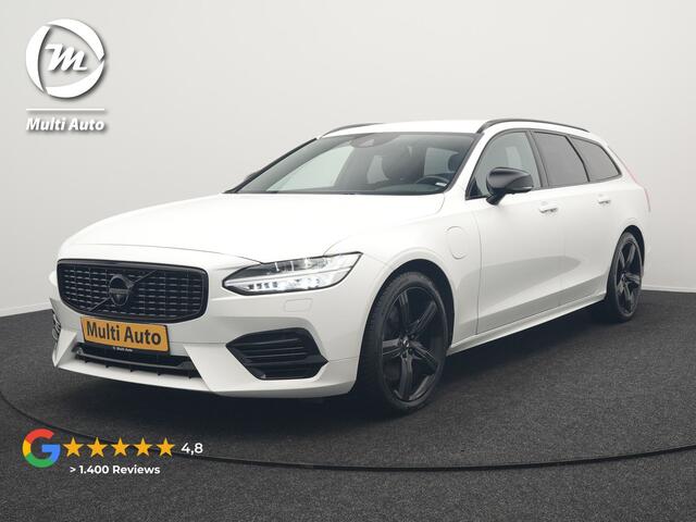 Volvo V90 T8 AWD R-Design Plug In Hybrid 394pk Dealer O.H. PHEV | Adaptive Cruise | 360 Camera | Black Optic | Alcantara Sportstoelen Memory & Verwarmd | Apple Carplay | Keyless | Blis | Virtual | Navigatie | 19"L.M |
