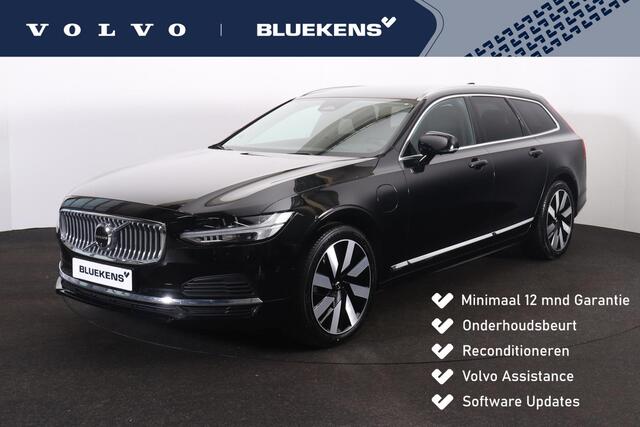 Volvo V90 T6 Recharge AWD Plus Bright - Luchtvering - IntelliSafe Assist & Surround - 360º Camera - Harman/Kardon audio - Adaptieve LED koplampen - Verwarmde voorstoelen, stuur & achterbank - Parkeersensoren voor & achter - Elektr. bedienb. voorstoelen met geheugen