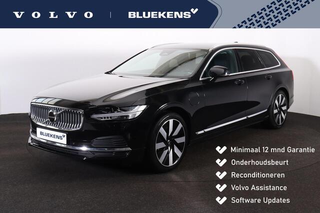Volvo V90 T6 Recharge AWD Core Bright - IntelliSafe Assist & Surround - Adaptieve LED koplampen - Parkeercamera achter - Verwarmde voorstoelen, stuur & achterbank - Parkeersensoren voor & achter - Extra getint glas - Elektr. inklapbare trekhaak - 19' LMV