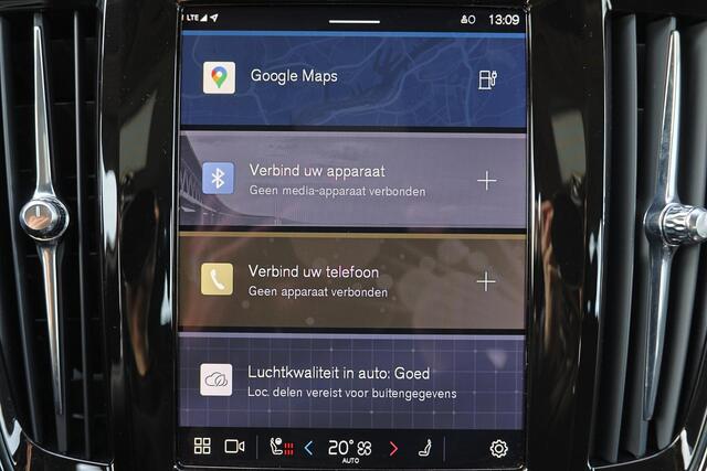 Volvo V90 T6 Recharge AWD Ultra Dark - Panorama/schuifdak - IntelliSafe Assist & Surround - 360º Camera - Harman/Kardon audio - Adaptieve LED koplampen - Verwarmde voorstoelen, stuur & achterbank - Parkeersensoren voor & achter - Elektr. bedienb. voorstoelen met ge