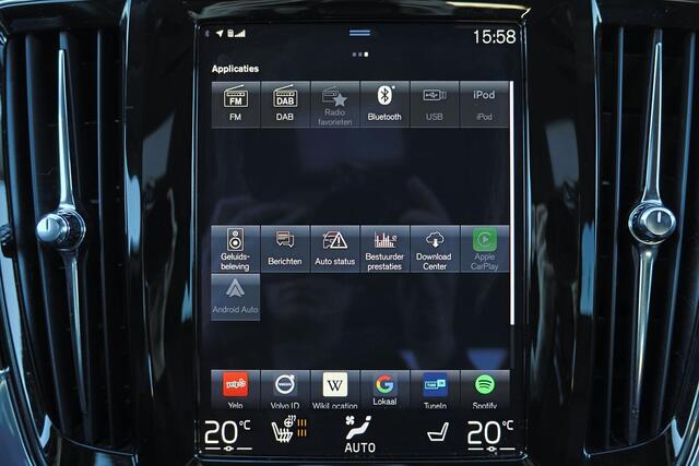 Volvo V90 T6 AWD Inscription - IntelliSafe Assist & Surround - Harman/Kardon audio - Adaptieve LED koplampen - Parkeercamera achter - Verwarmde voorstoelen, stuur & achterbank - Parkeersensoren voor & achter - Elektr. bedienb. voorstoelen met geheugen - Standkachel