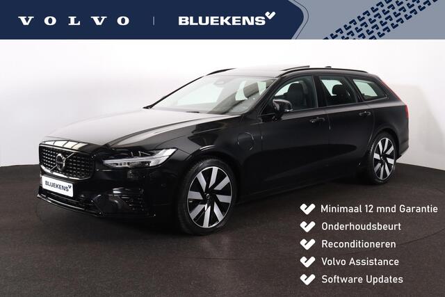 Volvo V90 T6 Recharge AWD Ultra Dark - Panorama/schuifdak - IntelliSafe Assist & Surround - 360º Camera - Harman/Kardon audio - Adaptieve LED koplampen - Verwarmde voorstoelen, stuur & achterbank - Parkeersensoren voor & achter - Elektr. bedienb. voorstoelen met ge