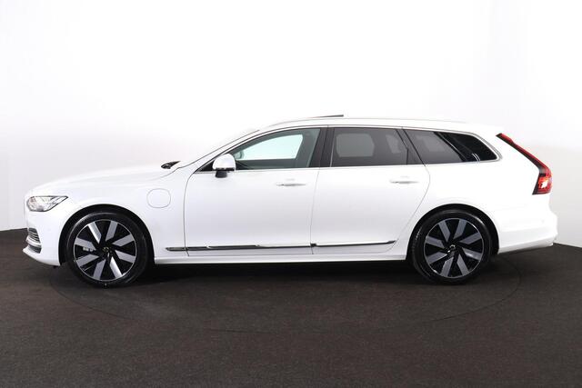 Volvo V90 T6 Recharge AWD Plus Bright - Panorama/schuifdak - IntelliSafe Assist & Surround - 360º Camera - Bowers & Wilkins audio - Adaptieve LED koplampen - Verwarmde voorstoelen, stuur & achterbank - Parkeersensoren voor & achter - Elektr. bedienb. voorstoelen me