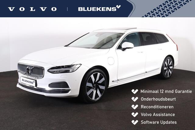 Volvo V90 T6 Recharge AWD Plus Bright - Panorama/schuifdak - IntelliSafe Assist & Surround - 360º Camera - Harman/Kardon audio - Verwarmde voorstoelen, stuur & achterbank - Parkeersensoren voor & achter - Elektr. bedienb. voorstoelen met geheugen - Head up display