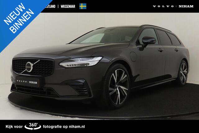 Volvo V90 T6 PLUG-IN HYBRID AWD PLUS DARK *LONG RANGE!* -HARMAN/KARDON|CAMERA|KINDERZITJES|PRIVACY.GLAS|TREKHAAK|WOOL.BLEND|GOOGLE|SoH:100%