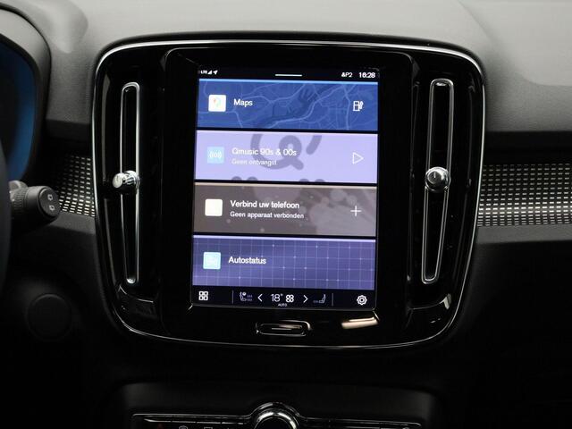 Volvo XC40 Recharge Plus | NAVIGATIE | STOELVERWARMING | CLIMATE CONTROL | LED KOPLAMPEN | SPORTSTOELEN | ADAPTIVE CRUISE CONTROL | ELEKTRISCHE ACHTERKLEP | APPLE CARPLAY / ANDROID AUTO | ACHTERUITRIJCAMERA | STUURWIEL VERWARMD |