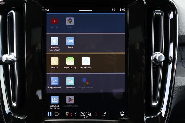 Volvo XC40 Recharge Twin Plus 82 kWh - IntelliSafe Assist & Surround - Verwarmde voorstoelen, stuur & achterbank - Parkeersensoren voor & achter - Elektr. bedienb. bestuurdersstoel met geheugen - Draadloze tel. lader - Warmtepomp - Extra getint glas - Elektr. inklap