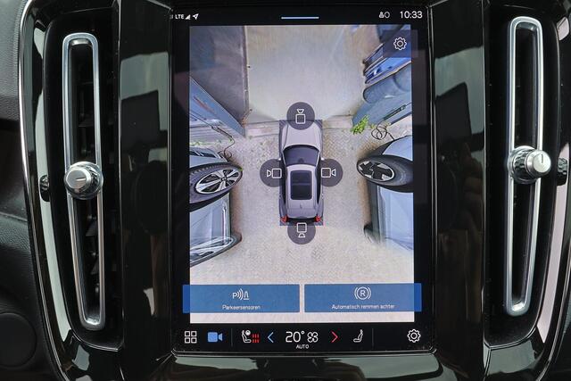 Volvo XC40 Recharge Twin Ultimate 78 kWh - Panorama/schuifdak - IntelliSafe Assist & Surround - 360º Camera - Harman/Kardon audio - Verwarmde voorstoelen & stuur - Parkeersensoren voor & achter - Elektr. bedienb. voorstoelen met geheugen links - Draadloze tel. lader