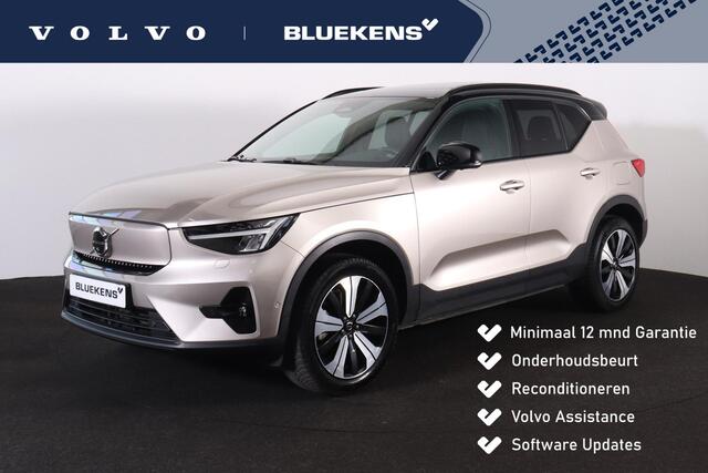 Volvo XC40 Recharge Twin Ultimate 78 kWh - Panorama/schuifdak - IntelliSafe Assist & Surround - Harman/Kardon audio - Verwarmde voorstoelen & stuur - Parkeersensoren voor & achter - Elektr. bedienb. voorstoelen met geheugen links - Warmtepomp - Extra getint glas - E