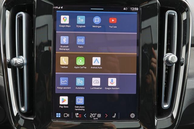 Volvo XC40 Recharge Twin Ultimate 78 kWh - IntelliSafe Assist & Surround - 360º Camera - Harman/Kardon audio - Verwarmde voorstoelen, stuur & achterbank - Parkeersensoren voor & achter - Elektr. bedienb. voorstoelen met geheugen links - Draadloze tel. lader - Warmte