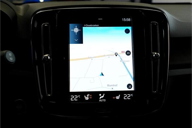 Volvo XC40 1.5 T4 Plug-in Hybrid 155kW/211pk DCT7 Ultimate FACELIFT! PANORAMADAK + HARMAN/KARDON + ADAPT.CRUISE + PILOT ASSIST + NAVI SENSUS + BLIS + LANE ASSIST + EL.STOELEN + STOEL-&STUURVERWARMING + 360 CAMERA + KEYLESS + PARKSENSOREN V&A + 19" LM-VELGEN!!