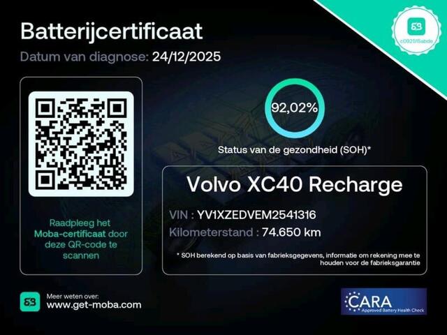 Volvo XC40 Recharge P8 AWD R-Design 1e Eigenaar | Volledig Onderh | BTW | NL-Auto | Trekhaak | Elek Stoel+memory | Elek Klep | Camera | Leder | 1 Kabel | Winterpack | Ad Cruise | Climate | Navi |