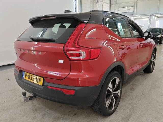 Volvo XC40 Recharge Pro 1e Eigenaar | Dealer Onderh | BTW | NAP | SOH91% | Pano | Trekhaak | 360 Cam | Elek Stoel + Memory | Winter Pack | Sfeer | H&K | Warmtepomp | 1 Kabel | Elek Klep | ACC | Full Led |