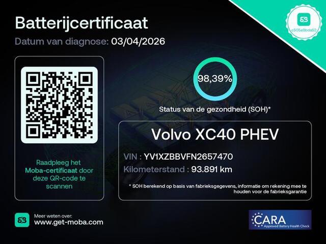 Volvo XC40 1.5 T5 Recharge Inscription Expression | SOH 98% | Panodak | Cam