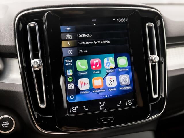 Volvo XC40 1.5 T4 Recharge Inscription 211Pk Automaat (APPLE CARPLAY, STUUR/STOELVERWARMING, MEMORY SEATS, CAMERA, STOELVERWARMING ACHTER, KEYLESS, ELEK ACHTERKLEP, ZWART HEMEL, NIEUWSTAAT)