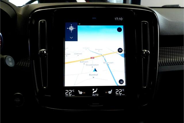Volvo XC40 2.0 T4 140kW/190pk Aut8 R-Design PANORAMADAK + EL.TREKHAAK + BI-TONE + CRUISE CONTROL + EL.SPORTSTOELEN + LEER/ALCANTARA + STOELVERWARMING + FULL LED + KEYELSS ENTRY&GO + CAMERA + BLIS + LANE ASSIST + PARKSENSOREN + 19" LM-VELGEN + NIEUWE BANDEN!!