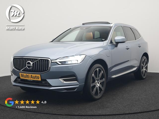 Volvo XC60 Recharge T8 AWD Inscription Plug In Hybrid 391pk Dealer O.H. PHEV | Trekhaak Af Fabriek | Panodak | Adaptive Cruise | Lederen Sportstoelen Memory & Verwarmd | Harman & Kardon | Apple Carplay | Blis | Stuur Verwarmd | Navigatie | Virtual |