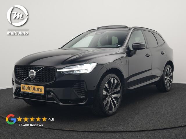Volvo XC60 T6 AWD Ultimate Dark Long Range Plug In Hybrid 350pk Dealer O.H. PHEV | Panodak | Adaptive Cruise | Head Up | 360 Camera | Lederen Sportstoelen Memory & Verwarmd | 21"L.M | Google Assistent | Stuur Verwarmd | DAB |