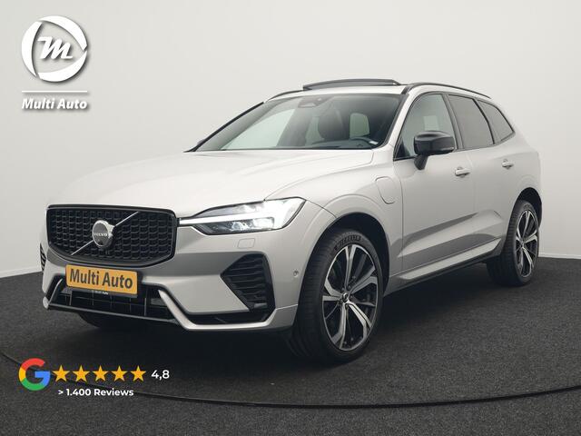 Volvo XC60 T6 AWD R-Design Plug In Hybrid 350pk Dealer O.H. PHEV | Luchtvering | Trekhaak Af Fabriek | Panodak | Head Up | Adaptive Cruise | 360 Camera | Lederen Sportstoelen Massage & Ventilatie & Memory | Google Assistent | Apple Carplay | 21"L.M |