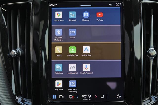 Volvo XC60 T6 Recharge AWD Plus Dark - Panorama/schuifdak - IntelliSafe Assist & Surround - 360º Camera - Verwarmde voorstoelen, stuur & achterbank - Parkeersensoren voor & achter - Elektr. bedienb. voorstoelen met geheugen - Draadloze tel. lader - Elektr. inklapbar