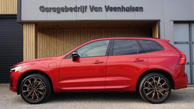 Volvo XC60 2.0 348pk T6 Plug-in hybrid AWD Inscription Pano Led Cruise Leder elek Trekhaak *82362km* 21 inch LM Fusion red *NL auto*