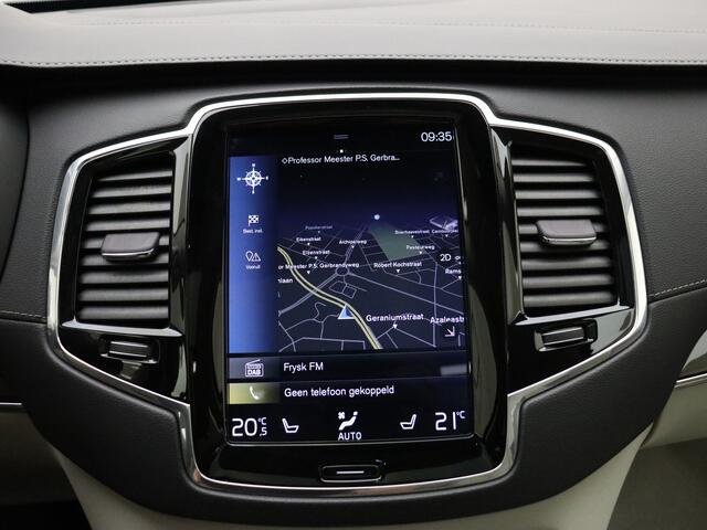 Volvo XC90 D5 240pk AWD Inscription / 1e Eig. / Luchtvering / Massage / Head-Up / 360 Camera / Pano / Blond Nappa Leder / DAB / Hout inleg / Polestar Optimalisatie / Standkachel /